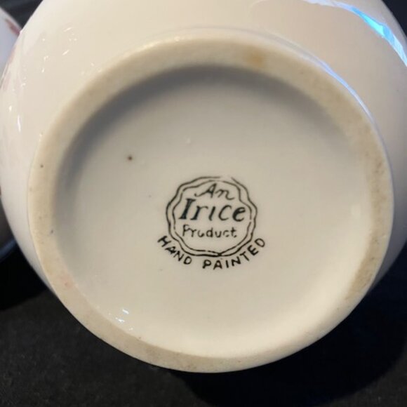 Vanity Set‎ Floral Ceramic Three Piece by Irice Hand Painted - Picture 9 of 10